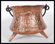 A 19th Century Victorian French hand worked copper
