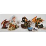 A collection of Enchantica dragon figures to include 'Cormorin' no. 0680/ 3950, 'Escape' being