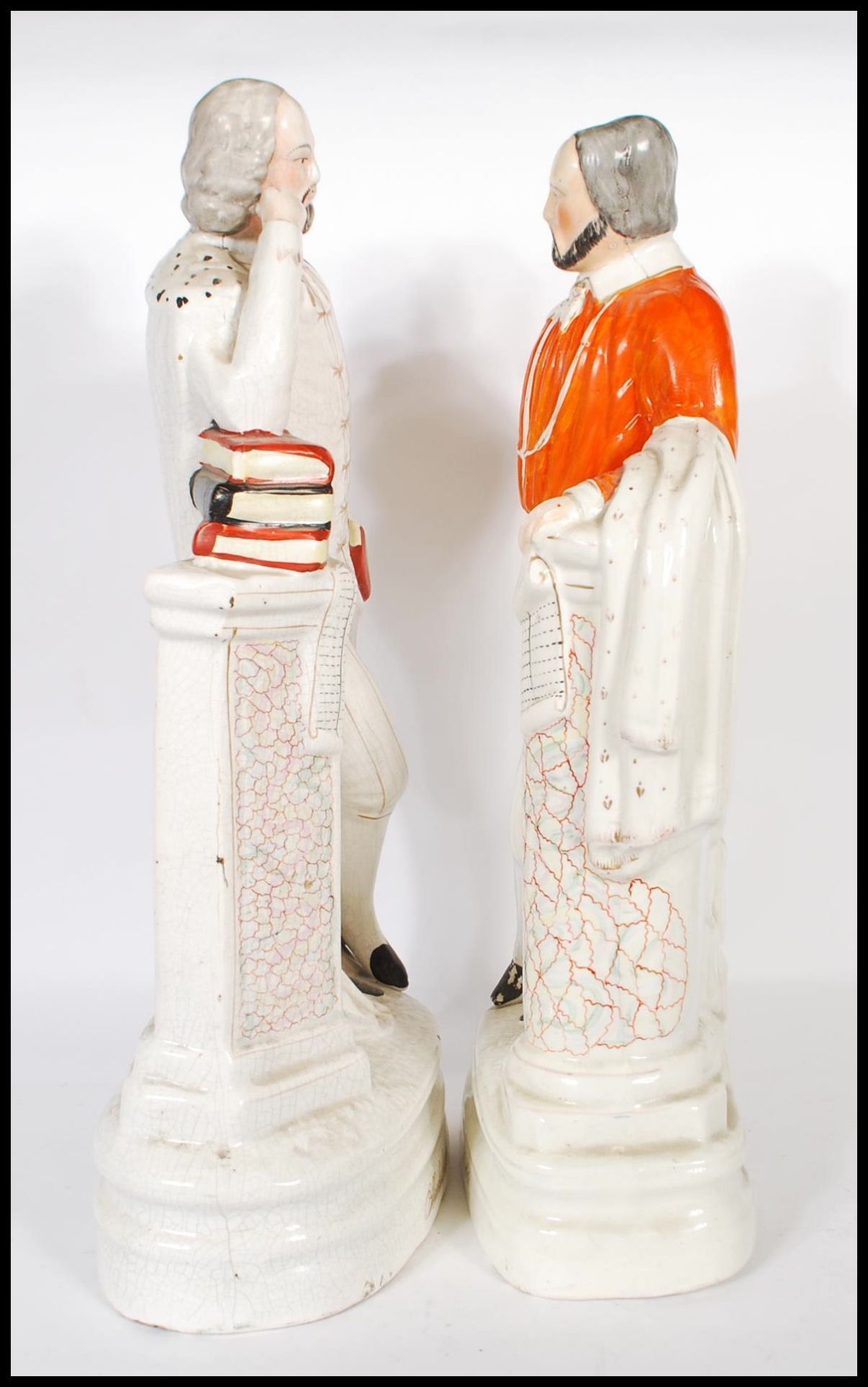 A large 19th Century Victorian Staffordshire flatback figure of Garibaldi, in standing pose - Bild 2 aus 8