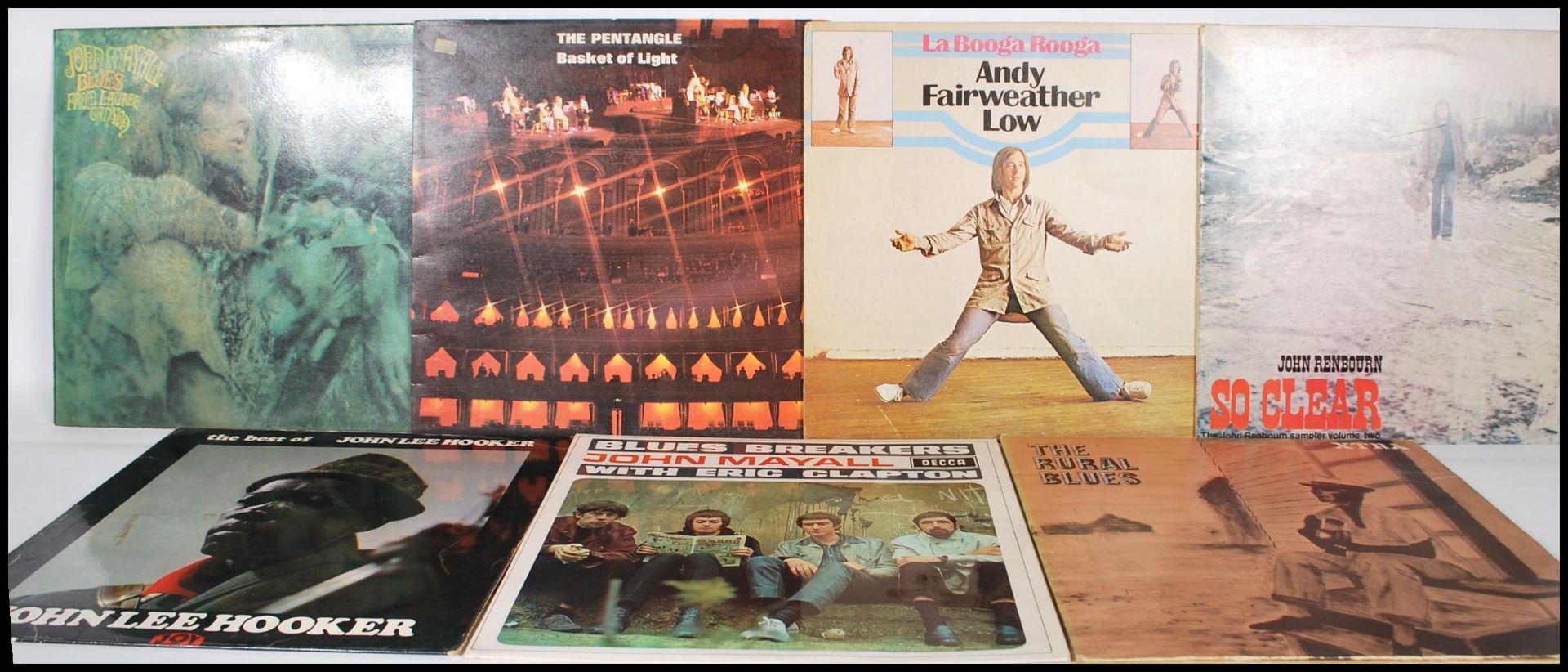 A collection of vinyl long play LP record albums to include John Mayall - Blues From Laurel Canyon