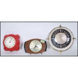 A group of three 20th Century retro clocks by Meta