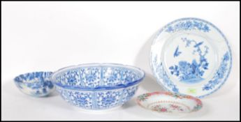 A group of Chinese ceramics dating from the 19th Century onwards to include a large centrepiece bowl