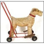 VINTAGE TRIANG LINES BROTHER AIREDALE PUSH ALONG DOG