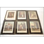 A group of six 19th 'Century Cries' of London hand coloured engravings after F. Wheatley R. A. to