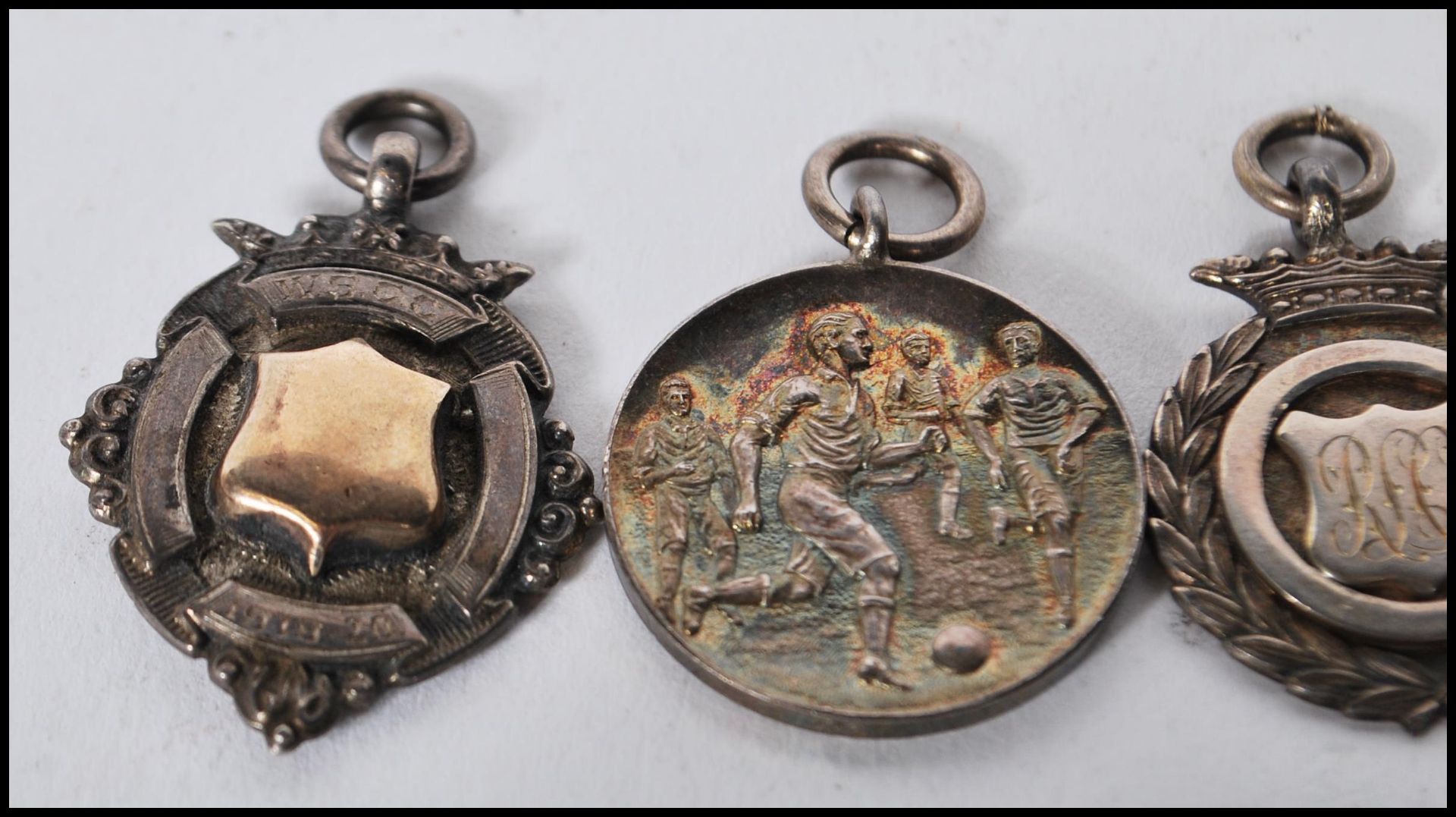 A collection of early 20th Century silver hallmarked sporting fob medals, two having gold plated - Image 2 of 8