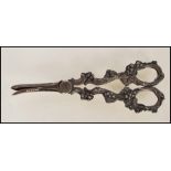 A pair of late 19th / early 20th Century William Hutton & Sons silver plated grape scissors the