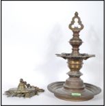 A large VIctorian 19th century solid heavy brass catholic hanging ecclesiastical incense burner. The
