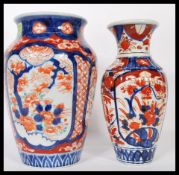 Two 18th / 19th Century Japanese Imari vases to include one of baluster form, both having hand