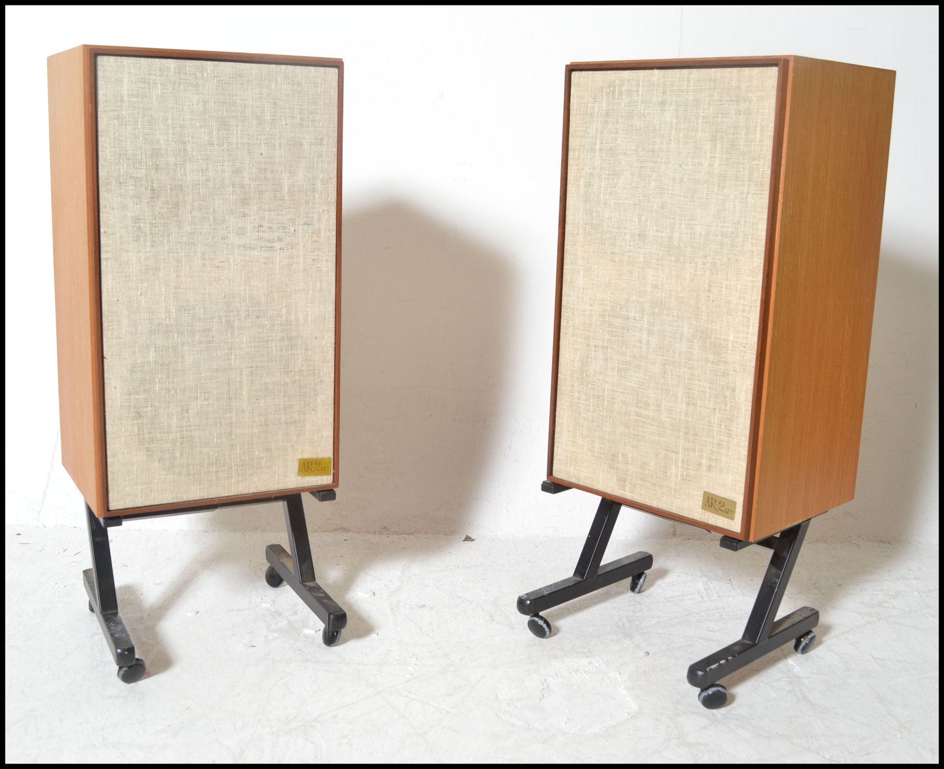 A pair of 20th century Danish influenced teak wood cased Acoustic Suspension AR - 2AX speakers,
