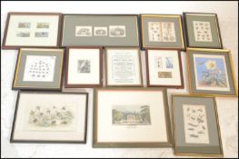 Bee Keeping Intestert. A large collection of 19th century and early 20th century etchings / prints