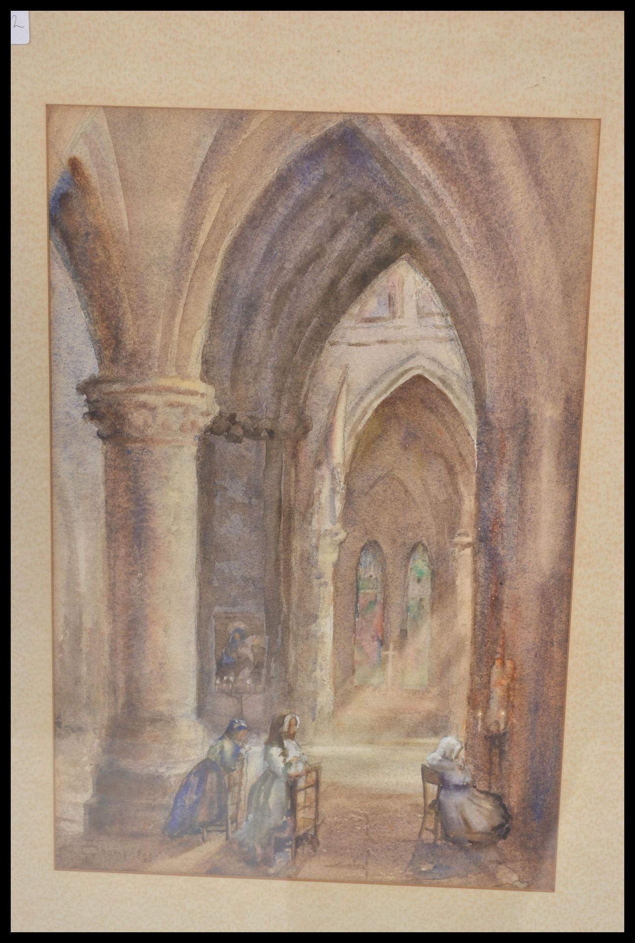 ARTHUR CHAMPNESS (1877-1955) PAIR OF WATERCOLOURS. - Image 2 of 3