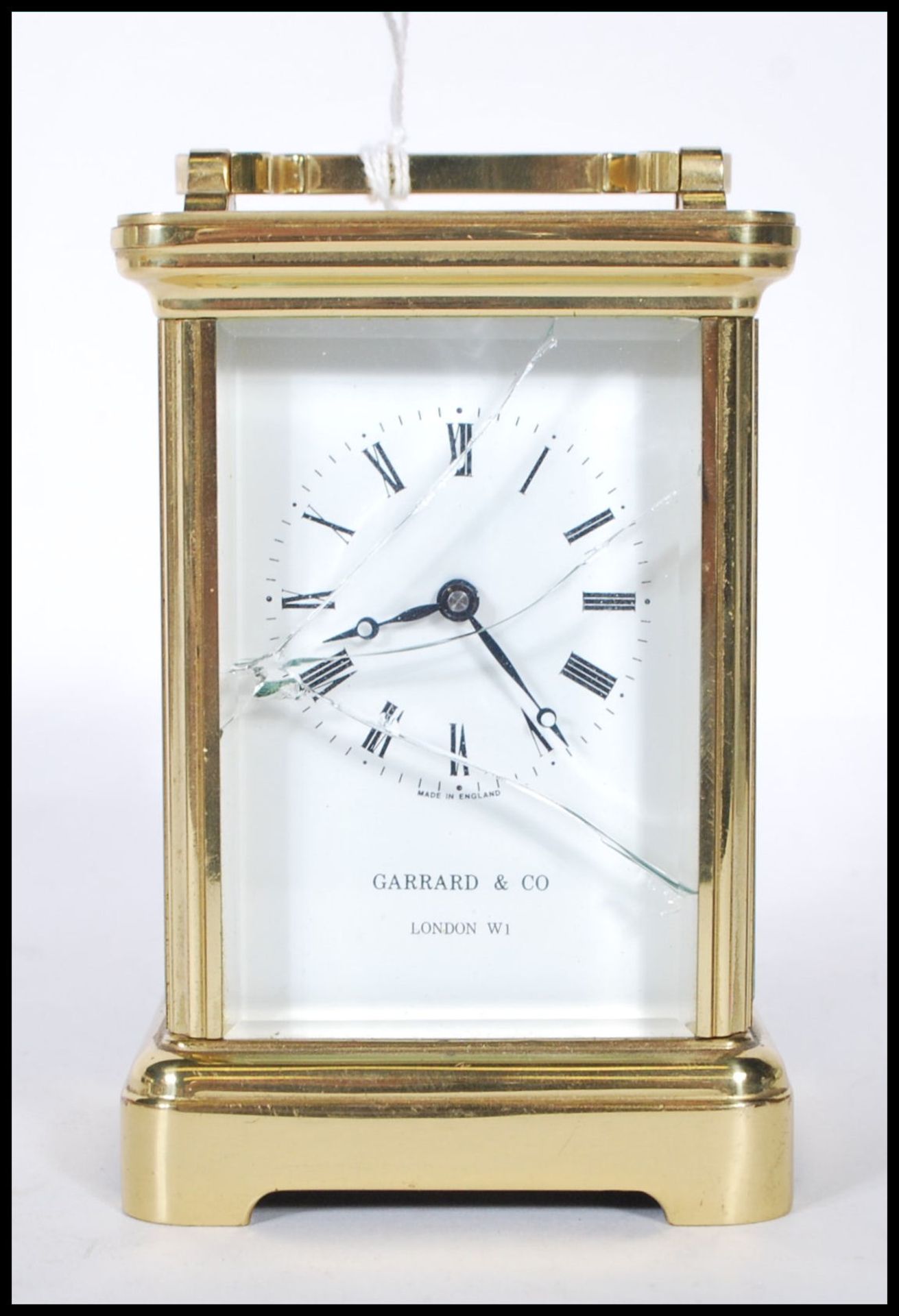 A late 20th Century striking carriage clock retailed by Garrard & Co, the movement by Epee and