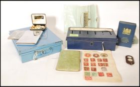 A collection of vintage items to include to include various money boxes / saving banks, vintage