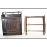 Two 19th Century Victorian hanging whatnot / wall shelves. 70cms x 52cms.