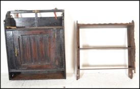 Two 19th Century Victorian hanging whatnot / wall shelves. 70cms x 52cms.