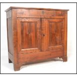A good 19th century French fruitwood  Buffet De Corps / sideboard. Raised on bracket feet with