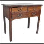 18TH CENTURY GEORGE III MAHOGANY LOWBOY WRITING TA