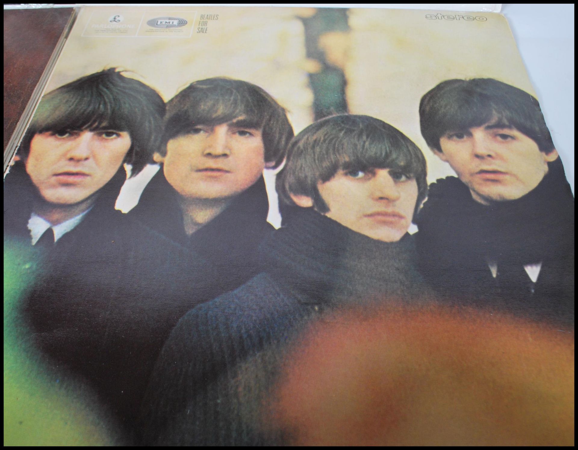 A collection of six vinyl long play LP album records by The Beatles to include Rubber Soul, Love - Bild 5 aus 7