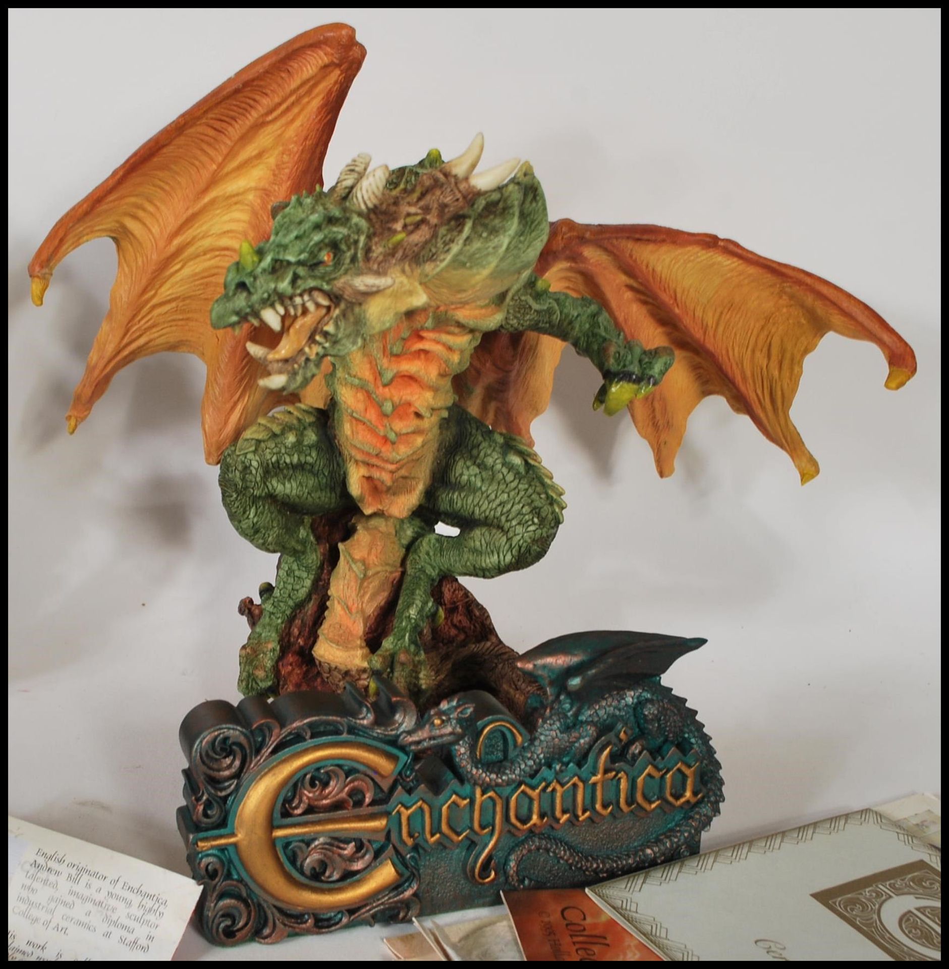 A collection of Enchantica dragon figures to include 'Cormorin' no. 0680/ 3950, 'Escape' being - Bild 4 aus 7