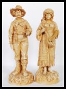 A Pair of 19th century parian Robinson and Leadbeater gypsy musicians identical to those owned by