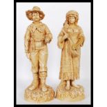 A Pair of 19th century parian Robinson and Leadbeater gypsy musicians identical to those owned by