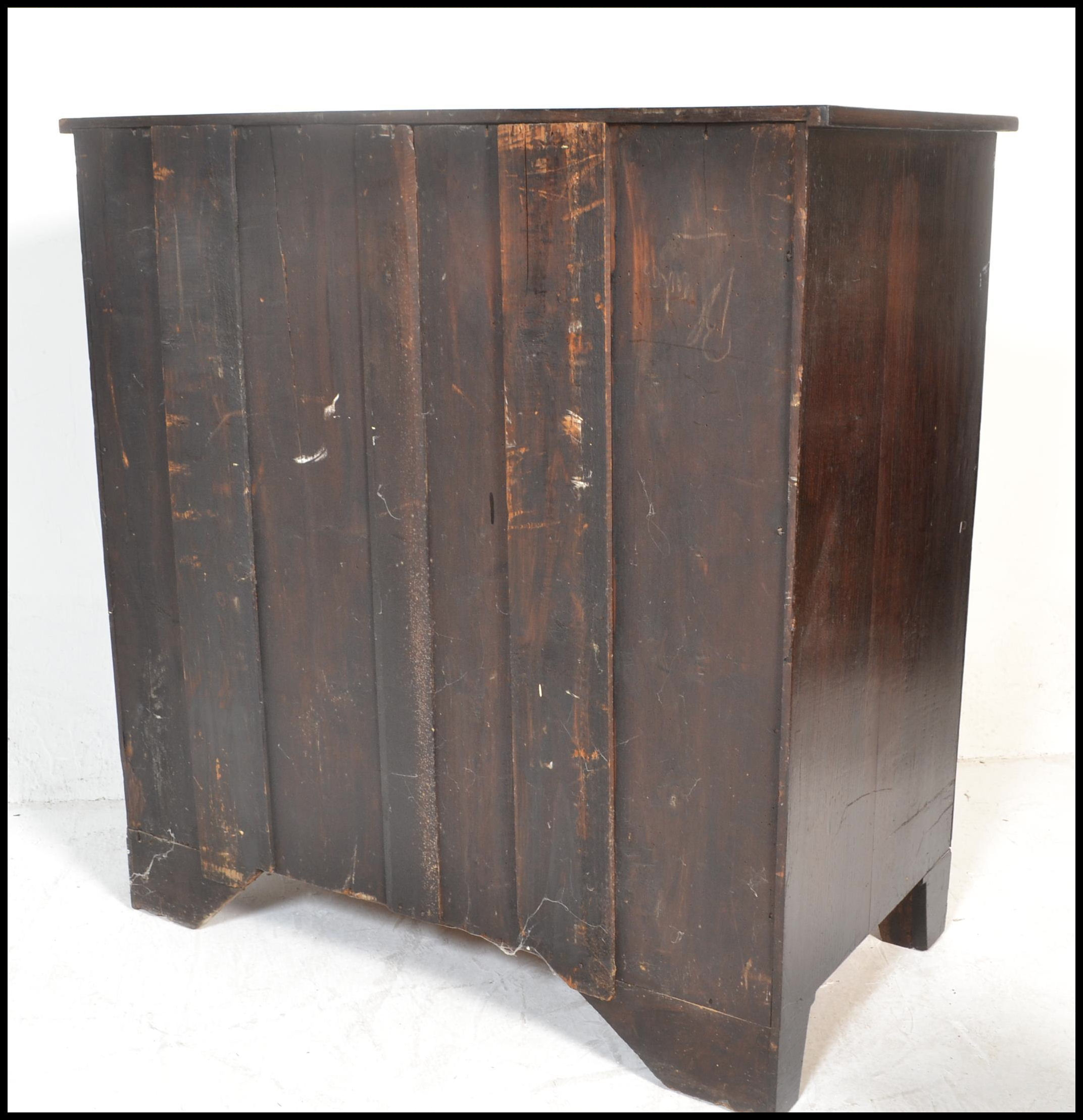 A good 18th / early 19th century oak chest of drawers . Raised on bracket legs the upright chest - Image 7 of 7