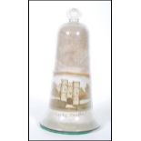 A 19th Century Victorian Isle of Wight glass bell coloured sand paperweight depicting Carisbrooke