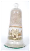 A 19th Century Victorian Isle of Wight glass bell coloured sand paperweight depicting Carisbrooke