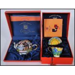 Two Goebel Charlotte di Vita limited edition enamelled copper miniature cabinet ornaments to include