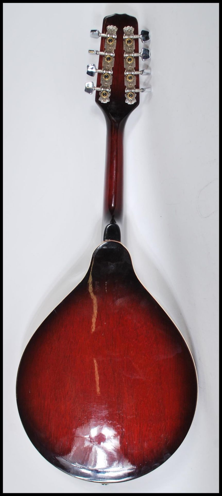 An electric eight string mandolin by Sonata having a shaped dark red body and white borders, with - Bild 5 aus 8