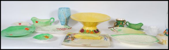 A collection of mixed 20th Century retro ceramics to include Carlton Ware items vase, yellow