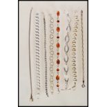 A selection of stamped 925 silver bracelets to include a pandora style snake chain bracelet, a