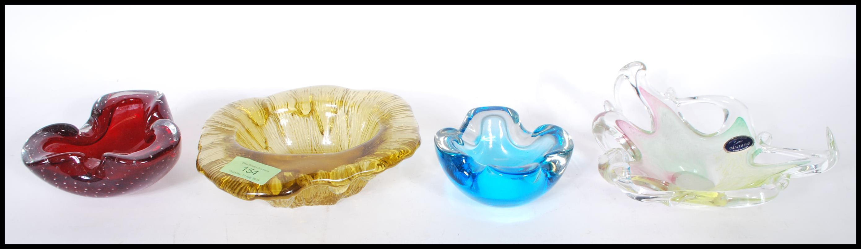 A group of 20th Century retro glass ashtrays to in - Image 2 of 6