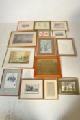 A collection of pictures, paintings and prints to include 19th century print of the View of the