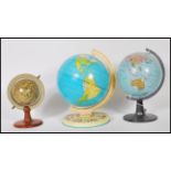 A selection of vintage desktop globes to include a
