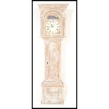 A contemporary shabby chic painted longcase clock,
