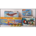 GROUP OF MODEL KITS AND MATCHBOX RACE TRACK SET