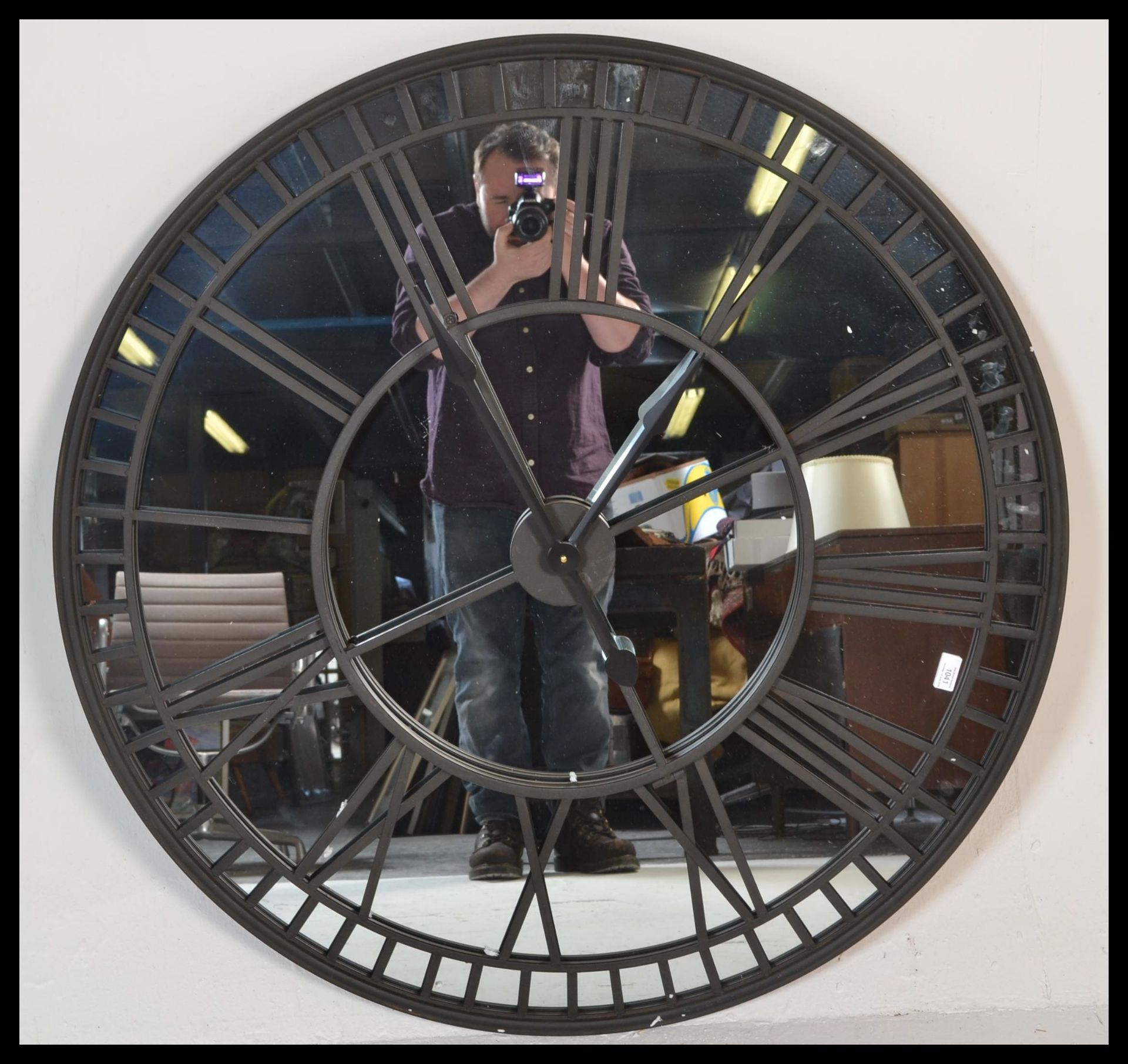 A large contemporary ebonised iron framed skeleton