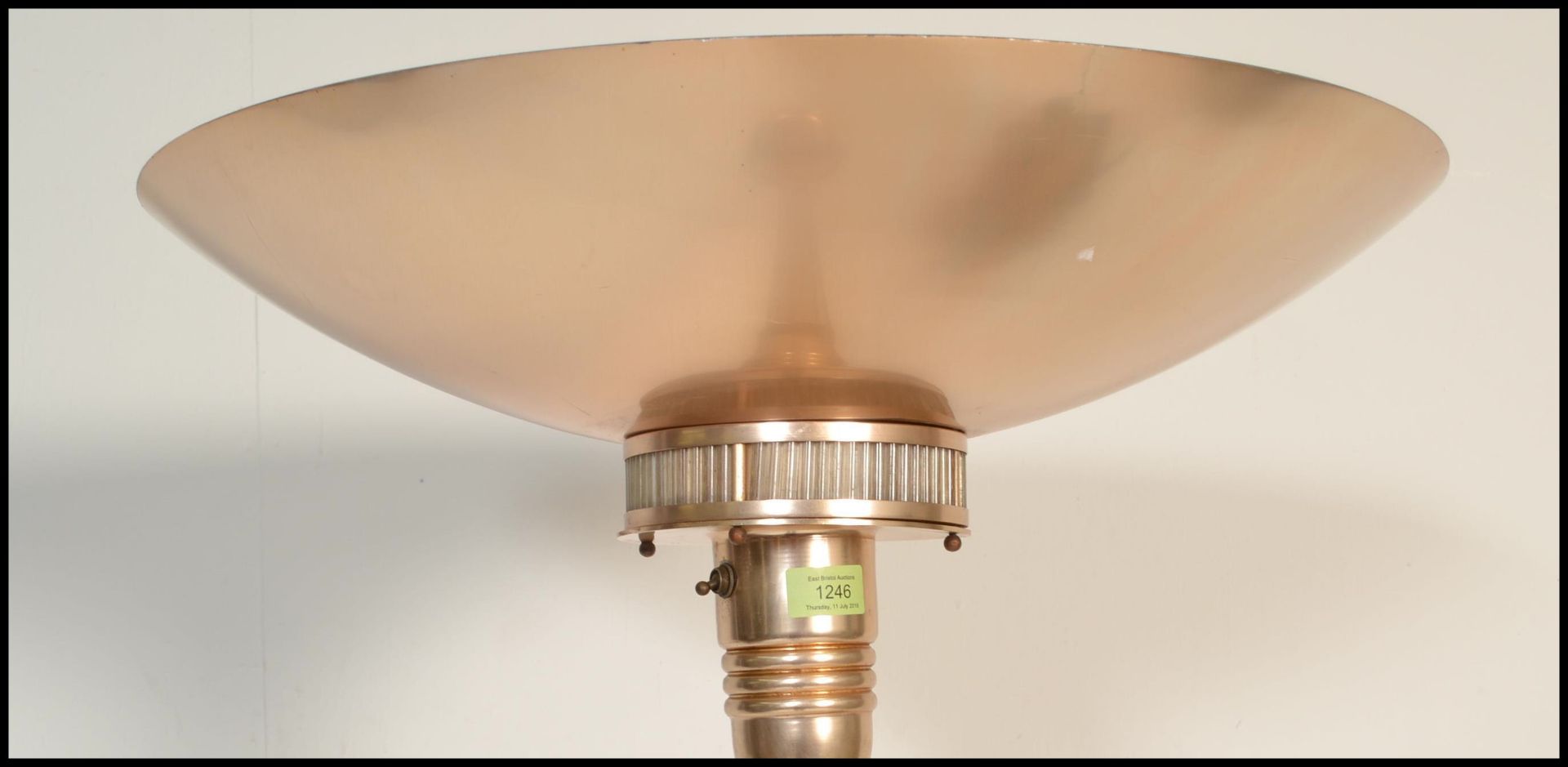 An Art Deco style standard lamp / uplighter having - Bild 6 aus 6