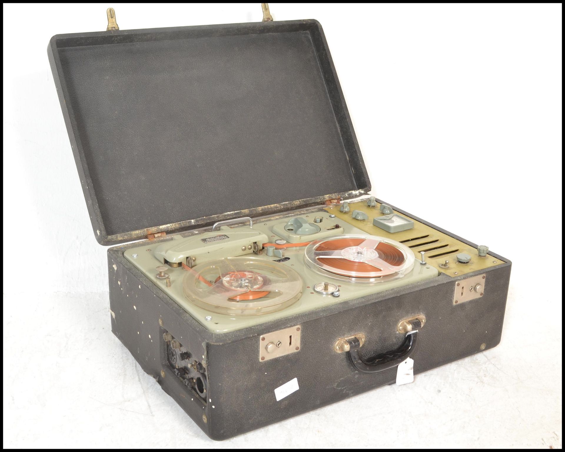 A vintage mid 290th Century Vortexion Type WVA Ferrograph Wearite  valve reel to reel tape recorder,