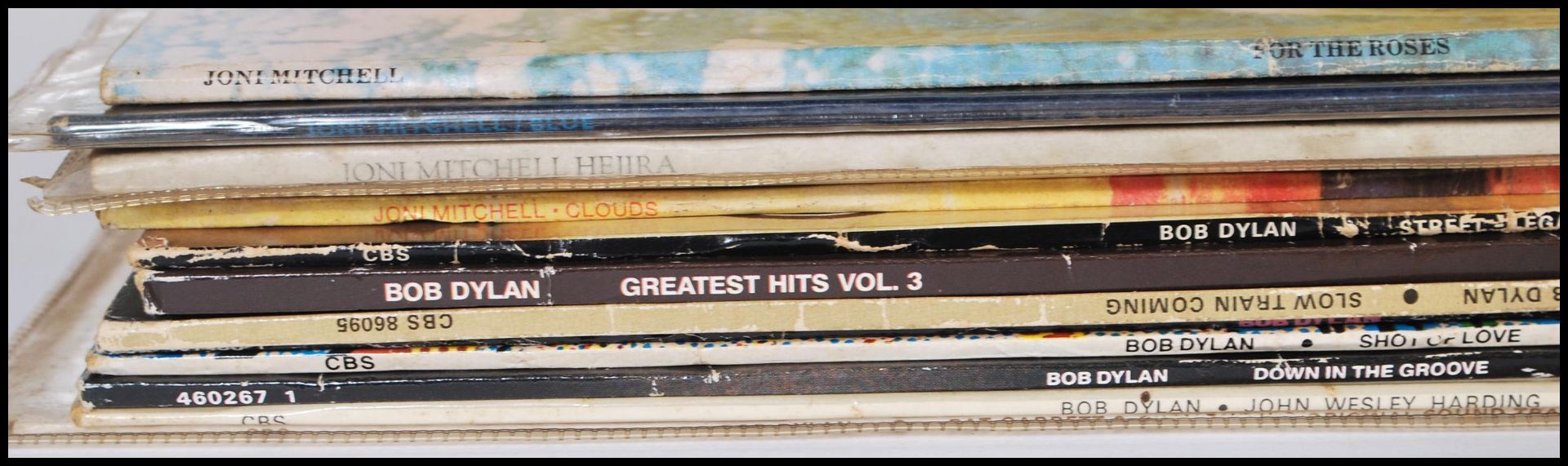 A collection of vinyl long play LP vinyl folk records by Bob Dylan, Joni Mitchell and Joan Baez. Bob - Bild 6 aus 7