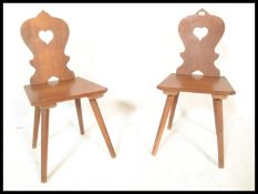 A pair of vintage 20th Century rustic country Swis