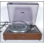 A vintage Pioneer PL 120 record player having a belt drive turntable, with overhang checker and