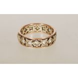 WITHDRAWN- A 9ct gold full eternity ring set with white stones. Weighs 3.4g. Size O.