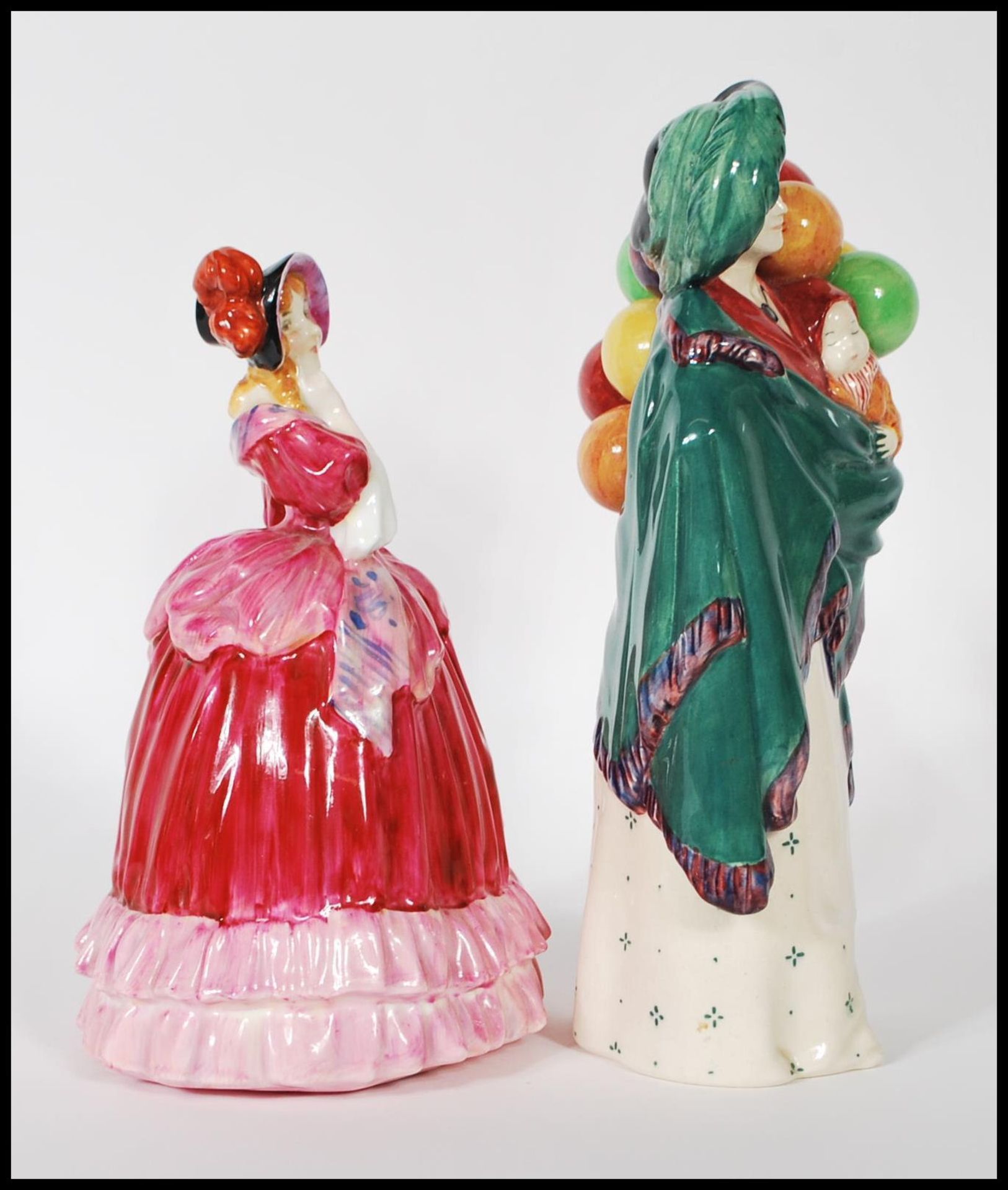 Two Royal Doulton figurines comprising a rare early 20th Century Royal Doulton porcelain figurine - Bild 2 aus 7
