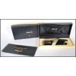 A Pelikan Souveran pen set consisting of pen, pencil and fountain pen, all having black finish