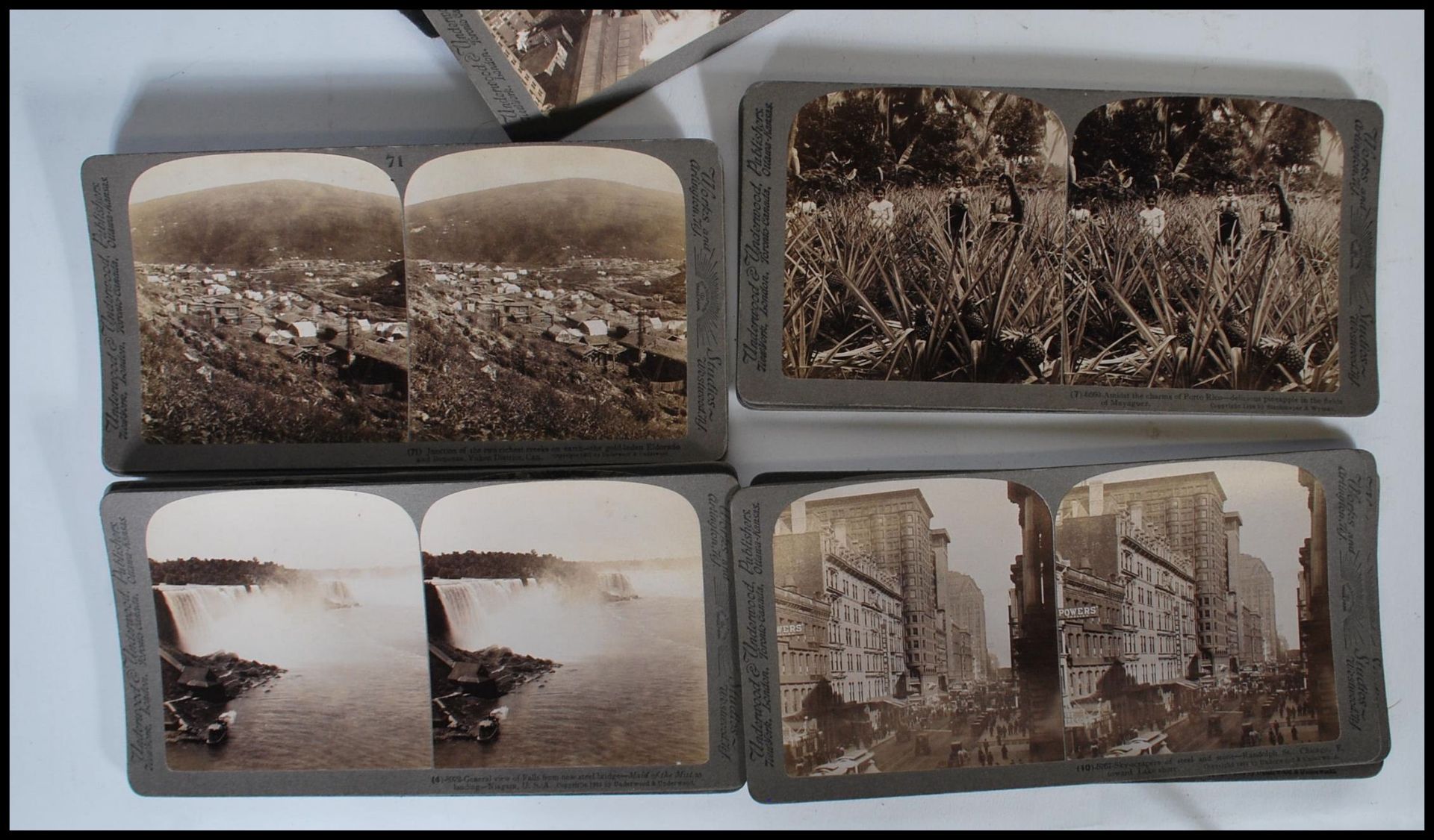 A late 19th Century Victorian rosewood 3D Stereoscope viewer together with a collection of slides - Image 6 of 10