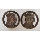 A pair of 19th Century Wilhelm I 1861 German states coin dress studs having pierced detailing and