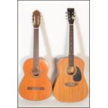 A vintage Dulcet classic six string acoustic guitar model 3057 having a shaped hollow body with
