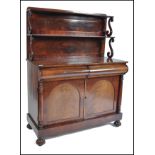 FINE HIGH VICTORIAN MAHOGANY CHIFFONIER SIDEBOARD